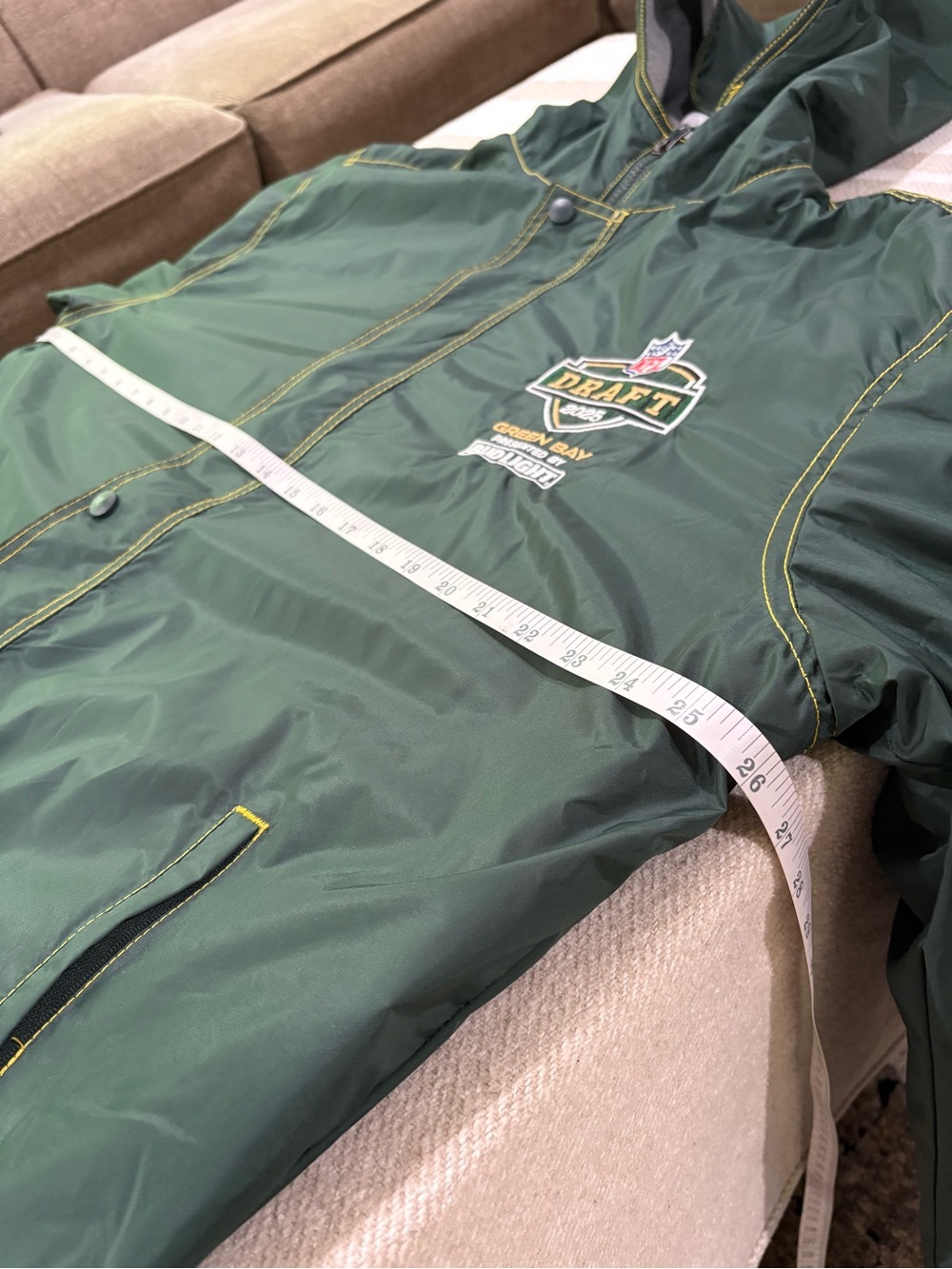 Dunbrooke 2025 NFL Draft Green Bay Hooded Lined Stadium Jacket Wind/Rain  Large - Picture 4 of 14